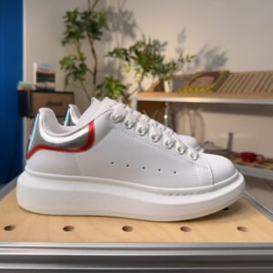 Alexander McQueen Oversized White Silver Red Metallic